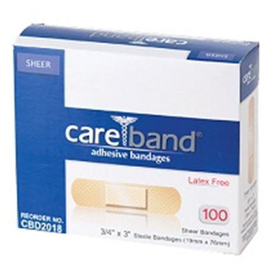 Bandage Strips Fabric Careband 3/4x3" Flexible Flesh 1200/Ca - Surgical Supplies NY